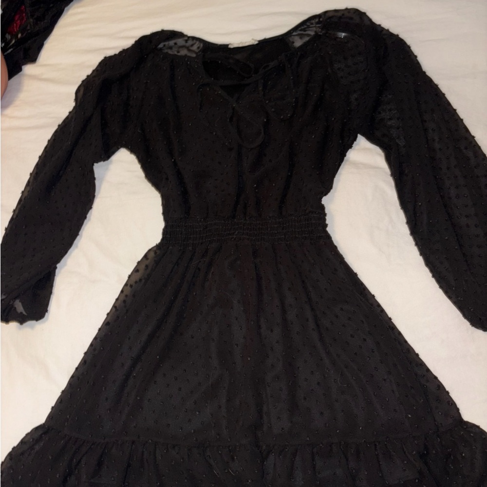 Altar'd State Black Long Sleeve Dress